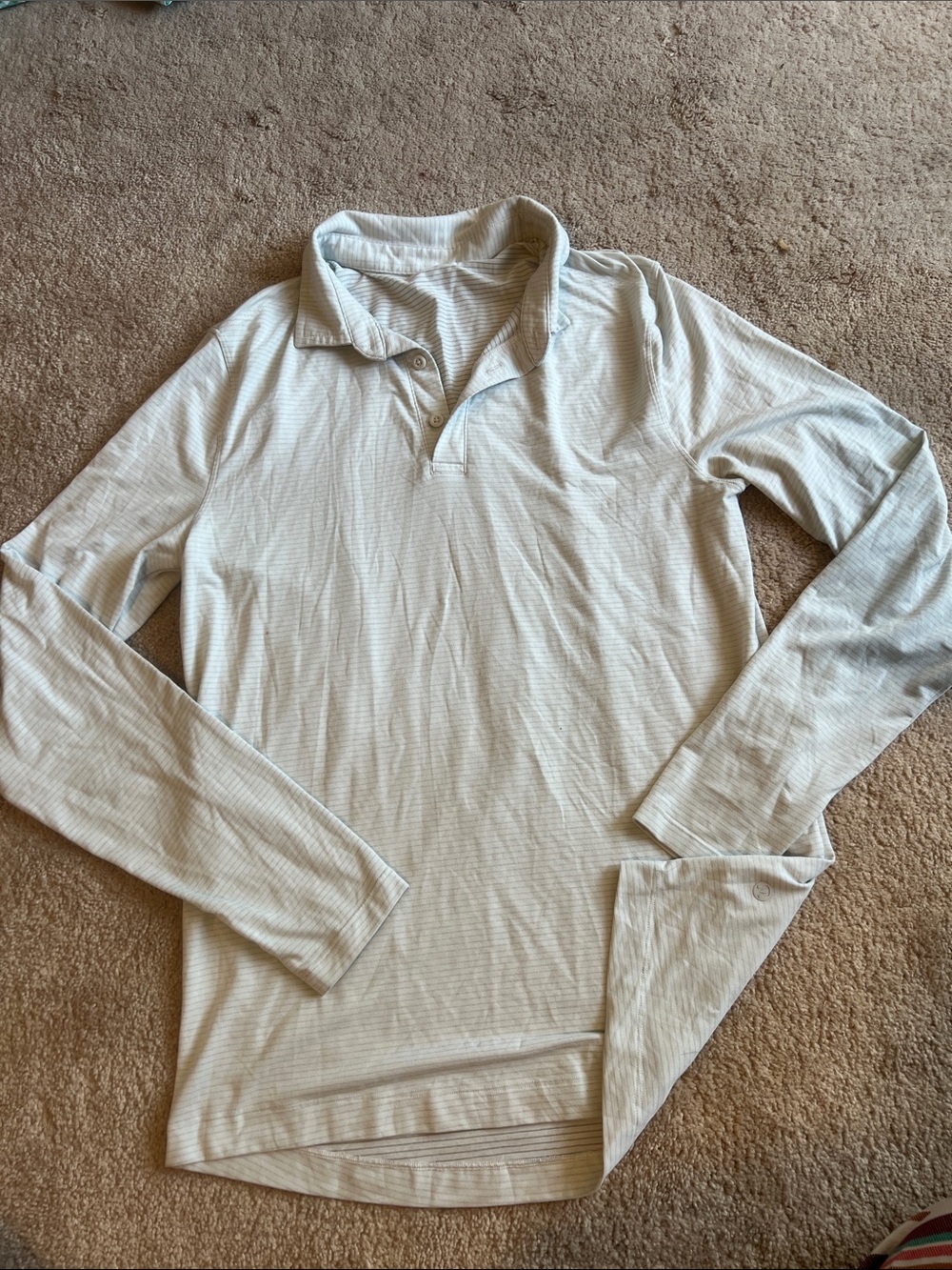 Lululemon Mens Long-Sleeve Shirt - Light Gray